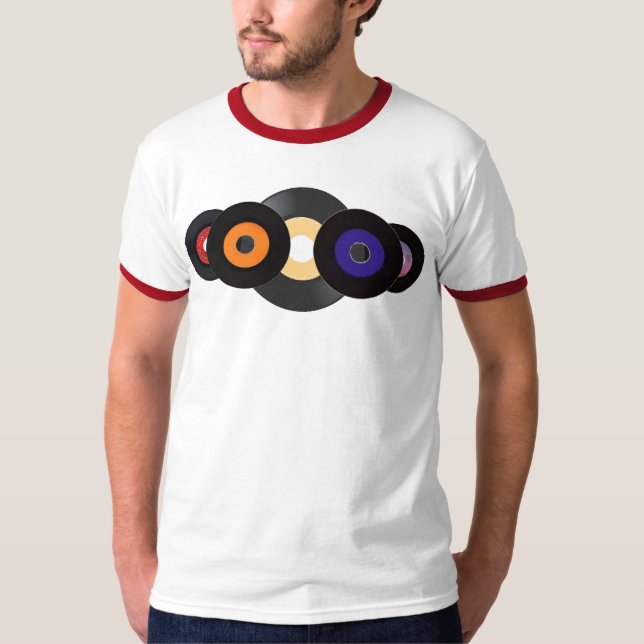 t-shirt retro de 45 registros (Frente)