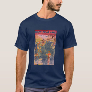 T-shirt retro de Nova Zelândia