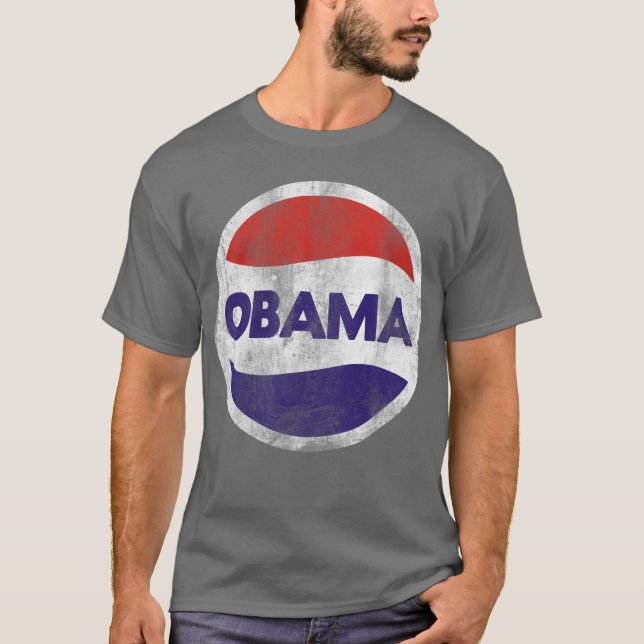 T-shirt Retro de Obama afligido (Frente)