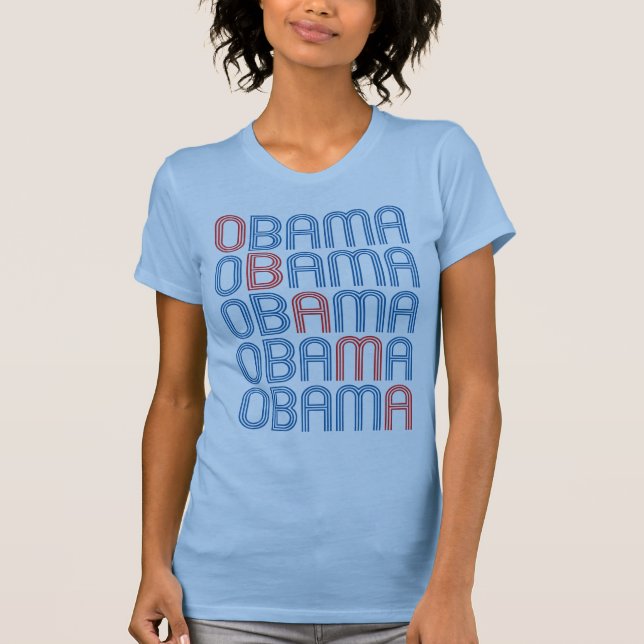 T-shirt retro de OBAMA (estilos para homens, (Frente)
