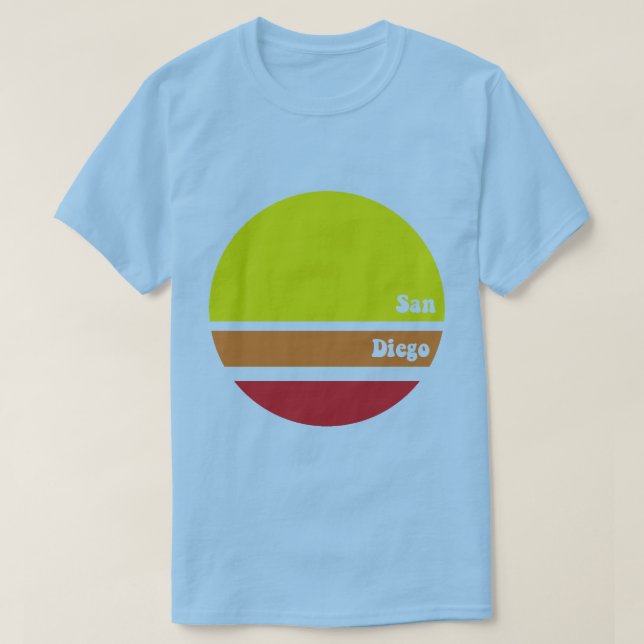 T-shirt retro de San Diego (Frente do Design)