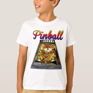 T-shirt retro do design de máquina do Pinball