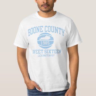 T-shirt retro do design do doce 16 do Condado de