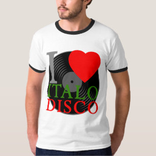 T-shirt retro do disco de Italo do amor do tigre