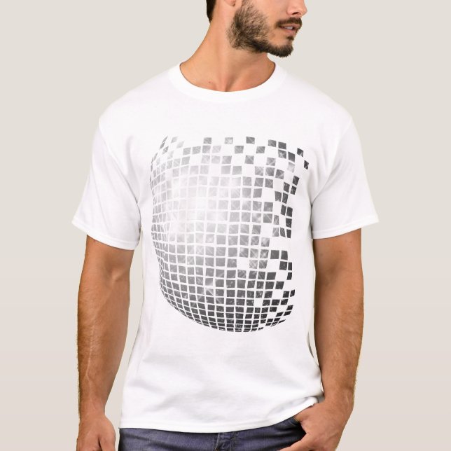 T-shirt retro do divertimento da bola do disco (Frente)