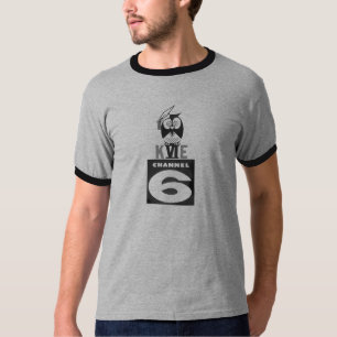 T-shirt retro do logotipo de KVIE
