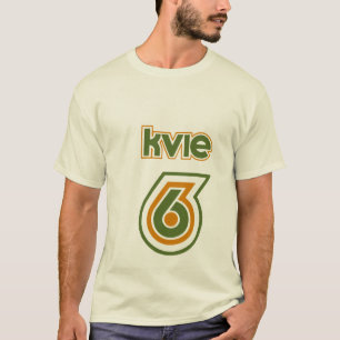 T-shirt retro do logotipo dos anos 70 de KVIE