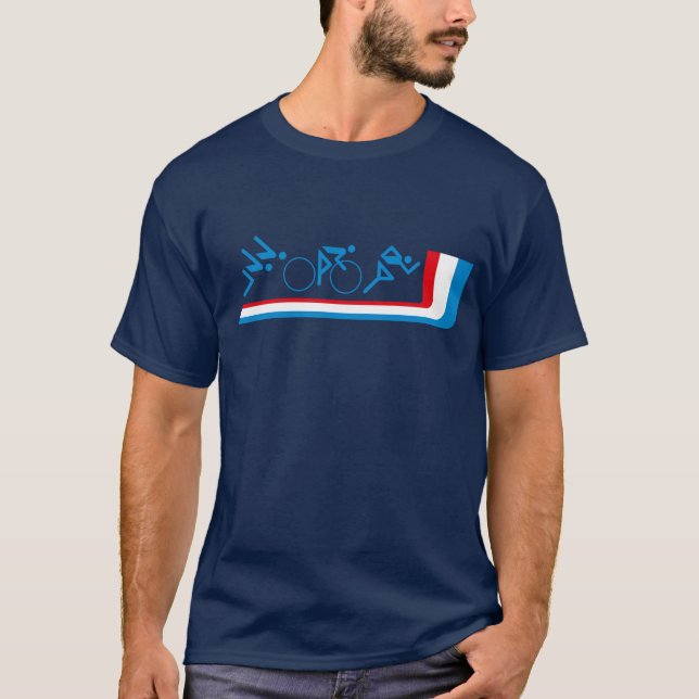 T-shirt retro do Triathlon (Frente)
