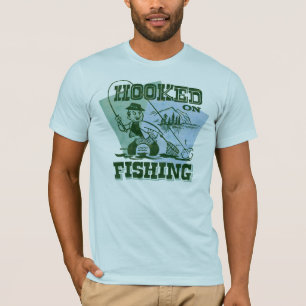 T-shirt Retro enganchado na pesca