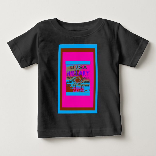 T-shirt Retro EUA Fortalece Juntos Abstrato (Frente)