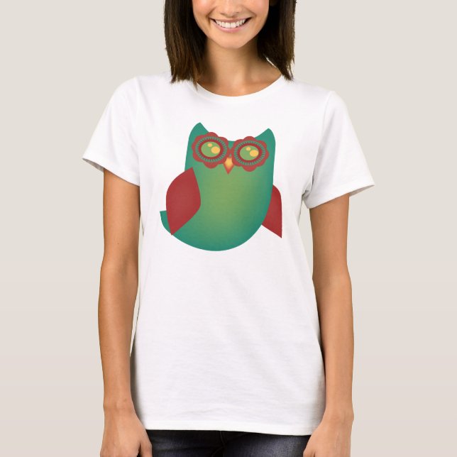 T-shirt Retro Hoot Owl (Frente)