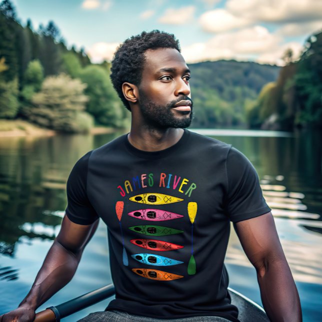 T-Shirt Retro James River Kayaking (Criador carregado)