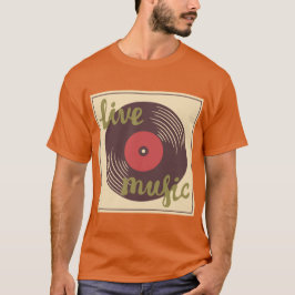 T-Shirt Retro Live Music Vinyl Record