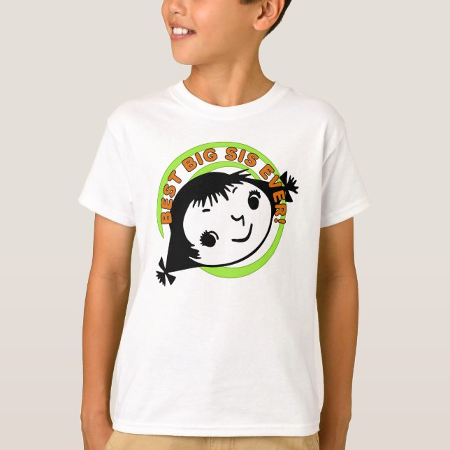T-shirt Retro Melhor Sis Grande Nunca (Frente)