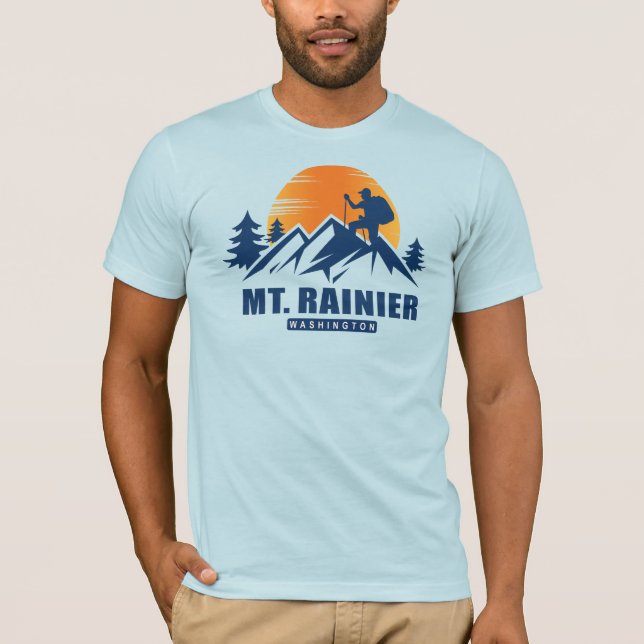 T-Shirt Retro Mount Rainier Hike (Frente)