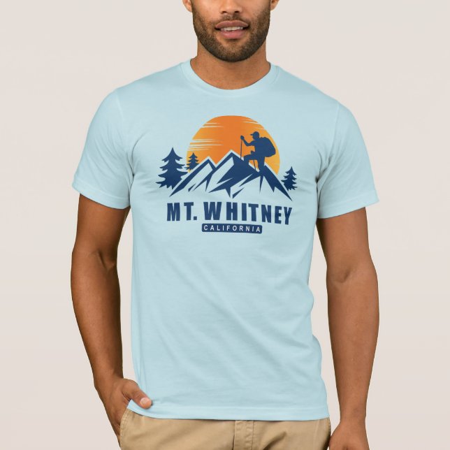 T-Shirt Retro Mount Whitney Hike (Frente)
