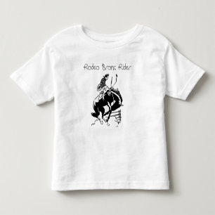 T-shirt retro ocidental do cavaleiro do Bronc do