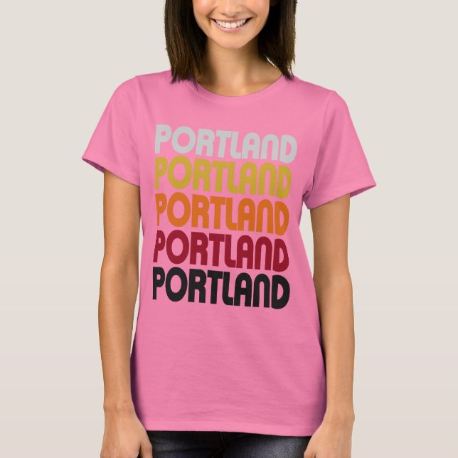 T-shirt retrô Portland (Frente)