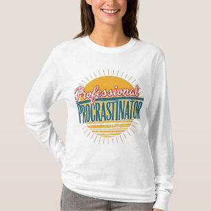 T-Shirt Retro Procrastinador Profissional - Engraç