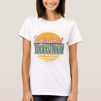 T-Shirt Retro Procrastinador Profissional - Engraç