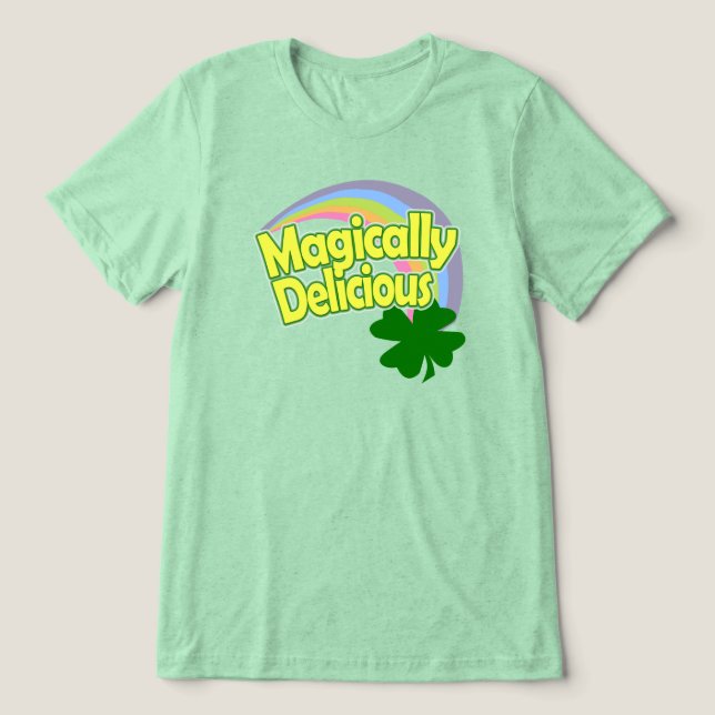 T-shirt Retro Rainbow Shamrock (Design frontal)