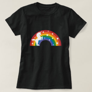 T-Shirt Retro Rainbow Unicorn