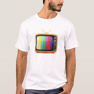 T-shirt retro velho da televisão