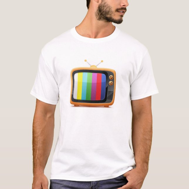 T-shirt retro velho da televisão (Frente)