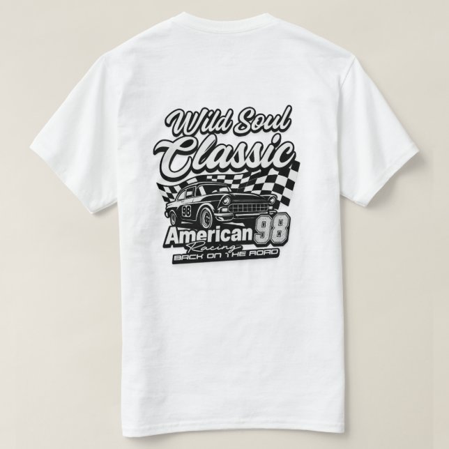 T-shirt rétro vintage car 98 (Verso do Design)