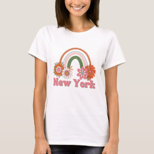 T-Shirt Retroativo da Flor de Energia de Nova Iorq