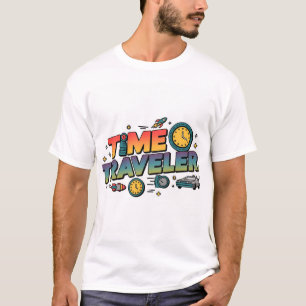 T-Shirt Retrofuturística do Viajante do Tempo - Mu
