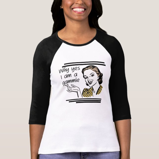 T-shirt retros e presentes de Gammie (Frente)