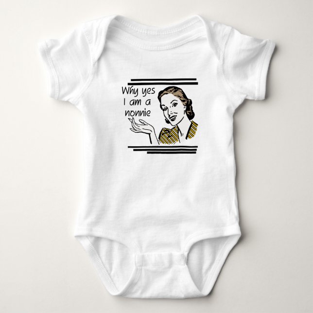 T-shirt retros e presentes de Nonnie (Frente)
