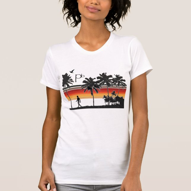 T-shirt RetroSunsetBeach (Frente)