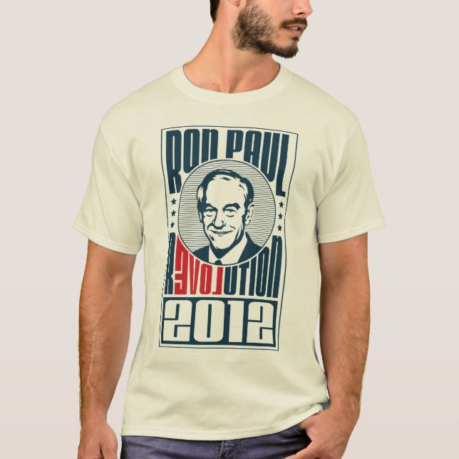 T-shirt Revolução 2012 de Ron Paul (Frente)