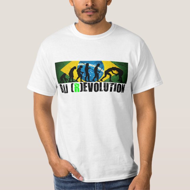 T-shirt RevolutionT-camisa da carta da evolução de BJJ (Frente)