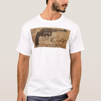 T-shirt Revólver novo do clássico do revólver do serviço