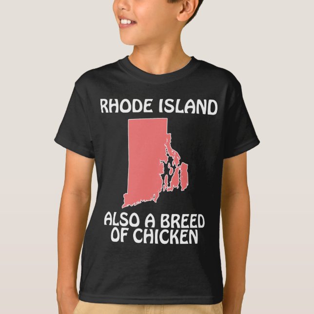 T-shirt Rhode Island - Também uma Raça de Frango (Frente)