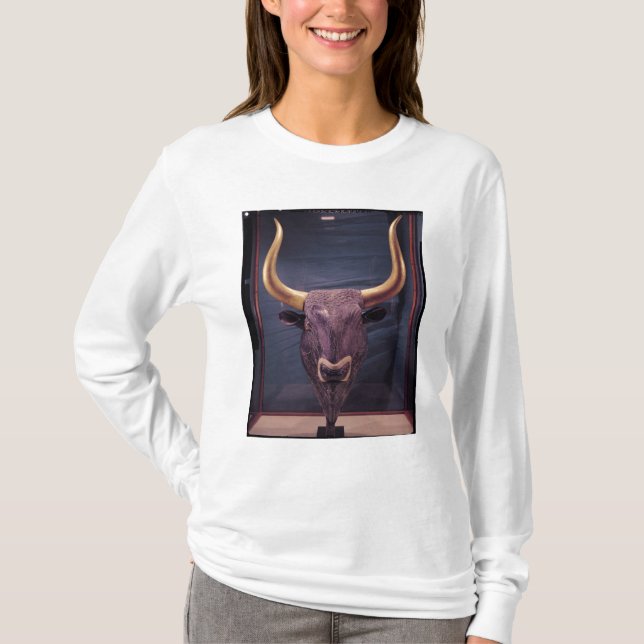 T-shirt Rhyton na forma da cabeça de um touro, (Frente)