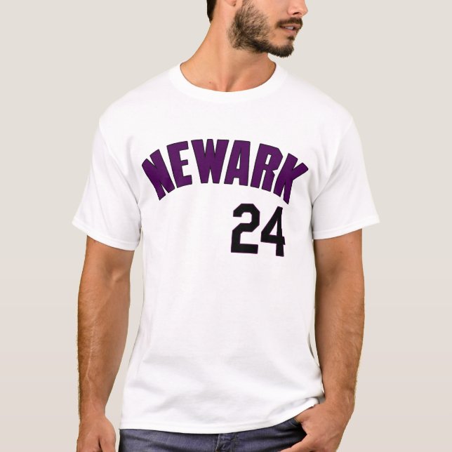 T-shirt Rickey Henderson Newark carrega o TShirt do (Frente)