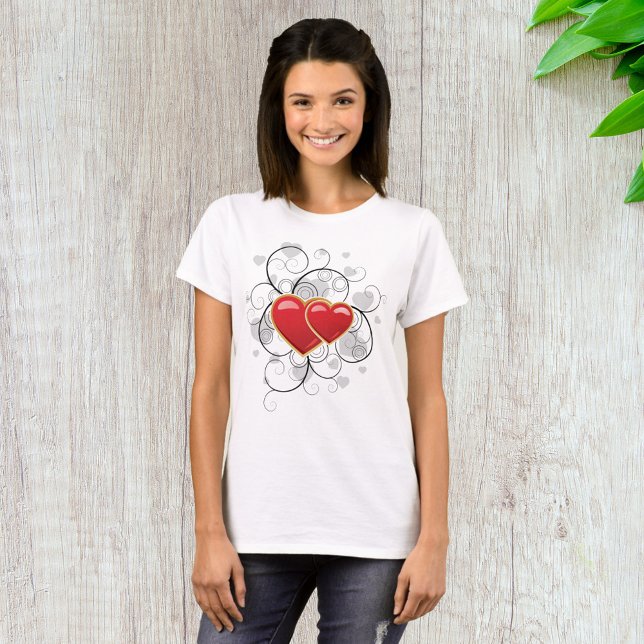 T-Shirt rico Red Love (Criador carregado)