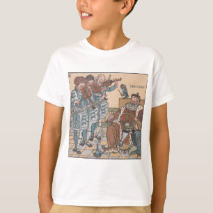 T-shirt Rima de berçário velha do rei Cole