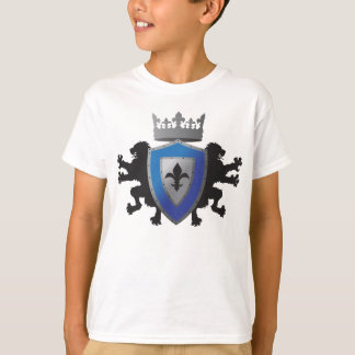 T-Shirt Ringer do Leão Medieval Azul