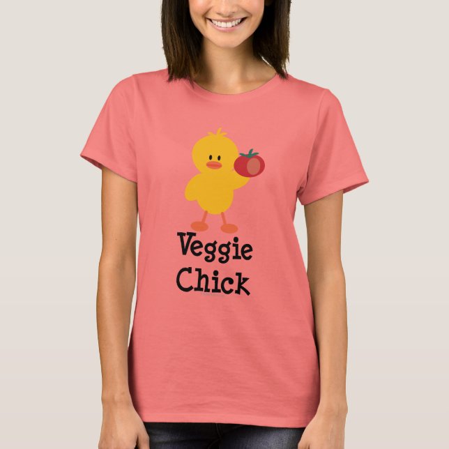 T-shirt Ringer Pintinho Veggie (Frente)