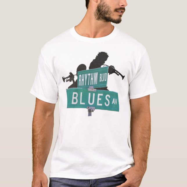 T-shirt ritmo e blues (Frente)