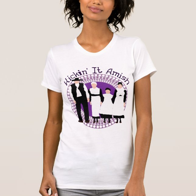 T-shirt Riyah-Li projeta Kickin ele Amish (Frente)