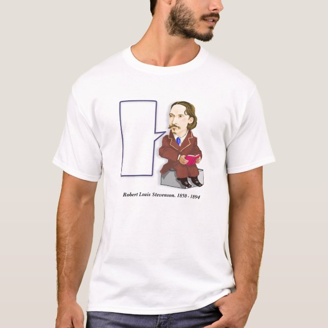 T-shirt Robert Louis Stevenson 1850 t-camisas -1894 (Frente)