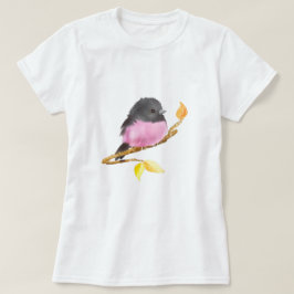 T-Shirt Robin Bird Rosa