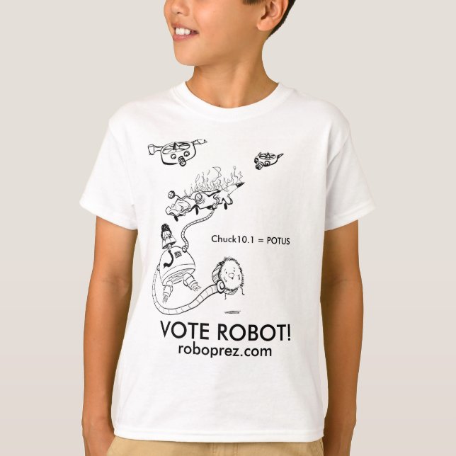 T-Shirt Robô Para Crianças (Frente)