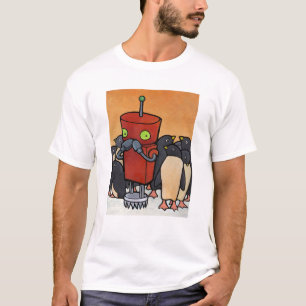 T-shirt Robô & pinguins